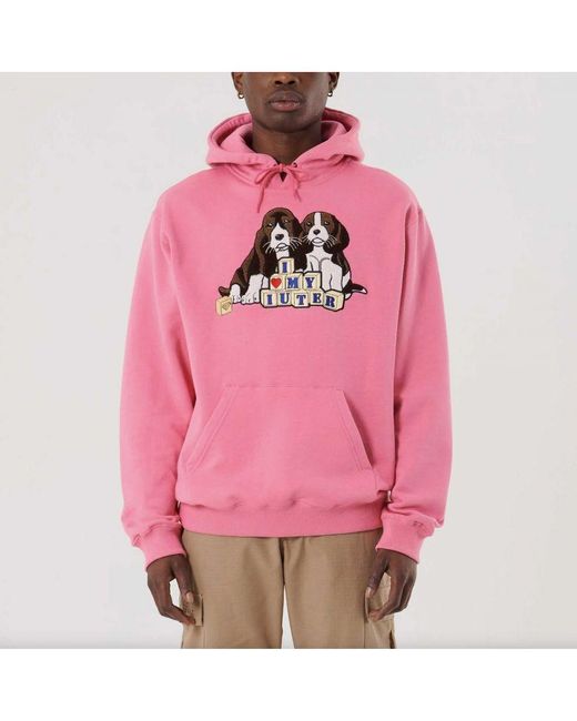 Iuter Sweatshirts Puppies Hoodie in het Pink voor heren