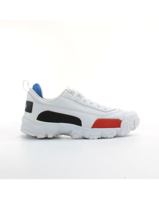 PUMA Blue Trailfox O.Moscow Leather Lace Up Trainers 367095 01 for men