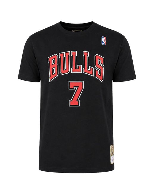 Mitchell & Ness Black Nba Chicago Bulls Hwc T-Shirt for men