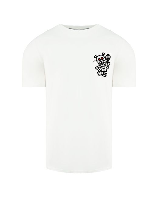 PUMA White X Mr. Doodle Short Sleeve Crew Neck T-Shirt 598683 02 Cotton for men