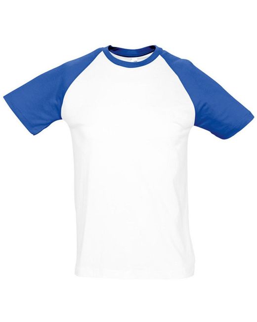 Sol's Blue Funky Contrast Short Sleeve T-Shirt /Royal) for men