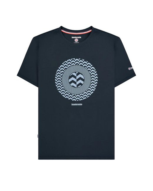 Lambretta Blue Chevron Target T-Shirt Cotton for men