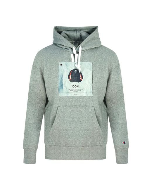 Champion Icon Logo Hoodie in Gray für Herren