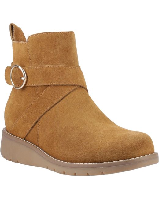 Hush Puppies Brown Lyra Suede Winter Ankle Boots