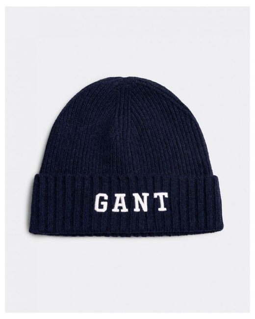 Gant Blue Beanie & Scarf Gift Set for men