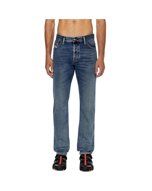 DIESEL Blue Denim Jeans Slim Fit Faded Trouser for men