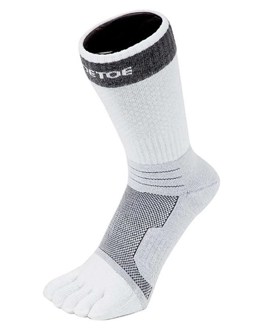Toetoe White Ladies Tennis Breathable Cushioned Ankle Sports Toe Socks for men