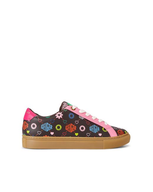 Kurt Geiger Blue Leather Kgl Monogram Cupsole Sneakers
