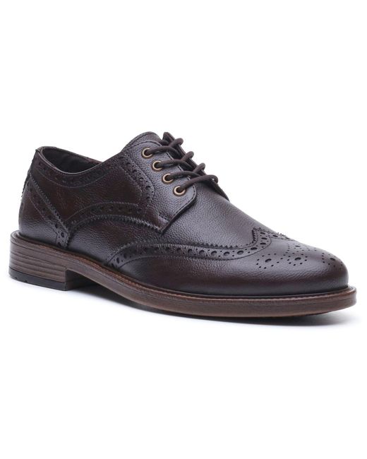 Hush Puppies Blue Isaac Leather Brogues Shoes for men