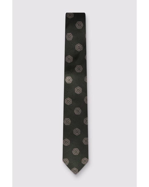 Alexandre Silver Label White Hexagon Medallion Tie for men