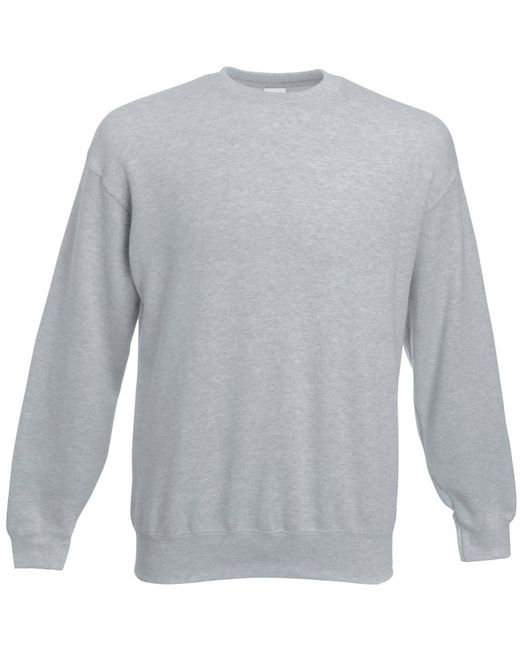 Fruit Of The Loom Gray Set-In Belcoro Yarn Sweatshirt (Heather) for men