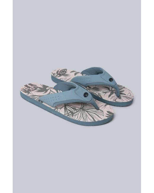 Mountain Warehouse Gray 'Jekyl' Flip Flops With Soft Padded Upper Straps Slip-On Beach Sandals Outdoors for men
