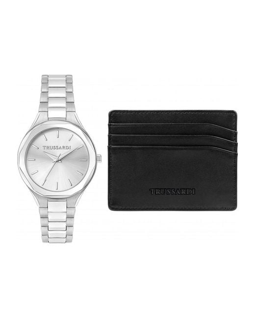 Trussardi Black R2453157507 Ladies Watch And Wallet Gift Set