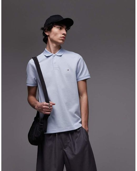 Tommy Hilfiger Gray Textured Regular Polo Shirt for men