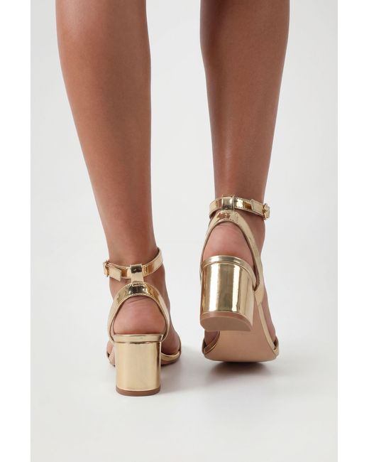 Boohoo Natural 2 Part Block Heels