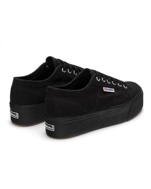 Superga Black Ladies 2790 Linea Up Down Trainers (Full)