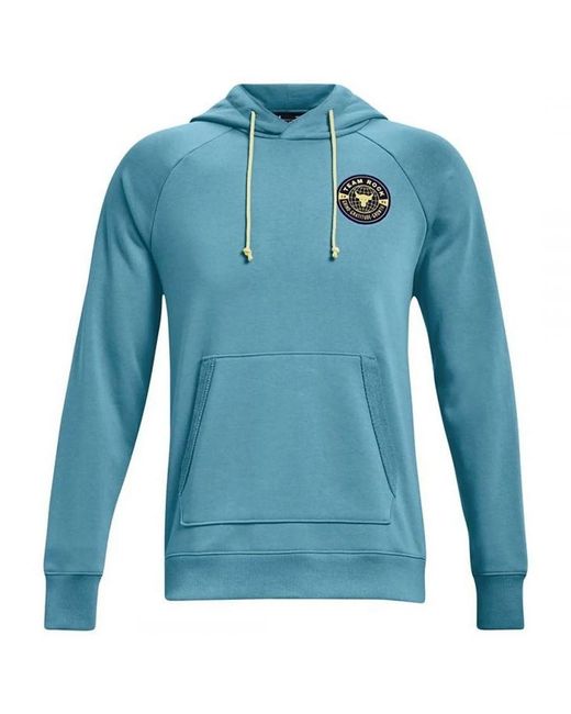 Under Armour Blue Project Rock Heavyweight Terry Hoodie for men