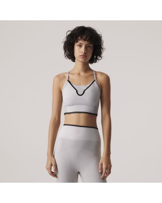 Adidas By Stella McCartney Gray Medium Support Sports Bra