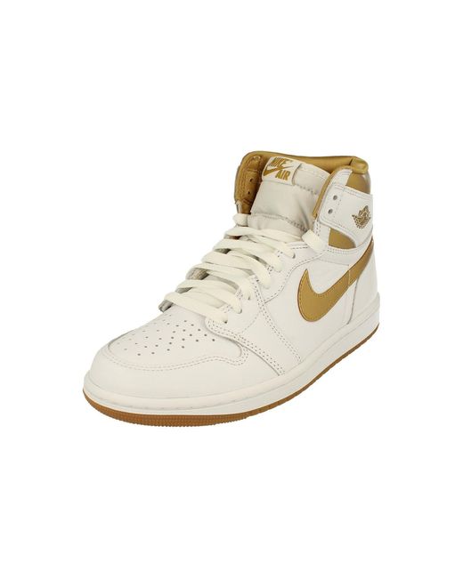 Nike White Air Jordan 1 Retro Hi Og Trainers