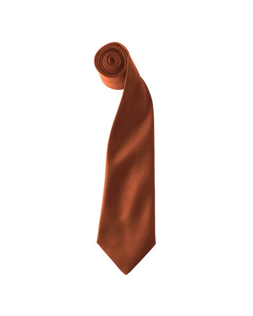 PREMIER Brown Colours Satin Clip Tie (Pack Of 2) for men