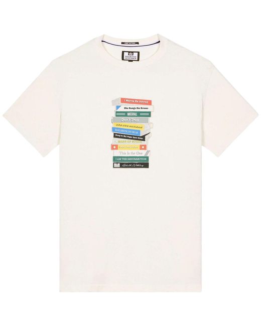Weekend Offender White T Shirts Limone Graphic Summer Top Short Sleeve Cotton Tee for men