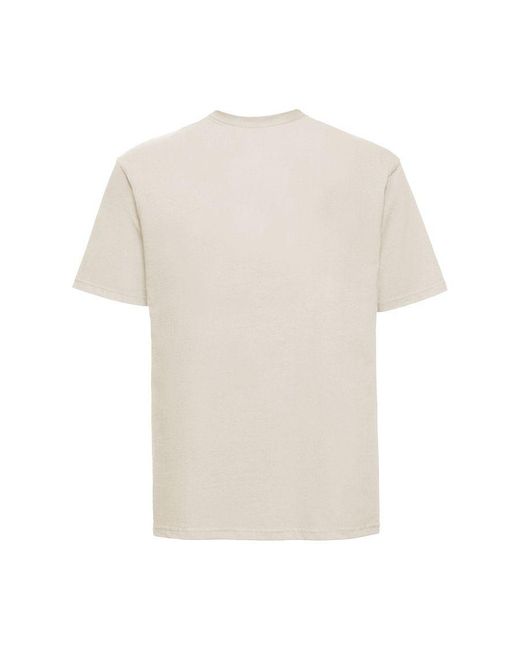 Russell White Classic Ringspun Cotton T-Shirt for men