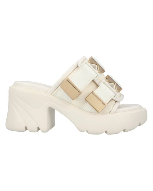 Bottega Veneta White Flash Mule Lamb Leather