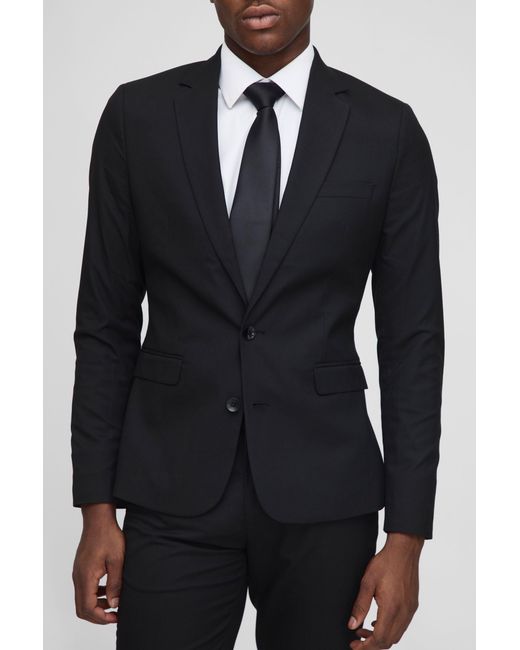 BoohooMAN Black Super Skinny Single Breasted Suit Jacket for men