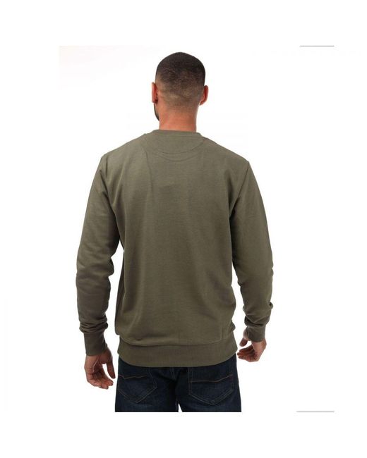 Gant Green Tonal Archive Crew Neck Sweatshirt for men
