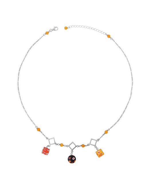 Orphelia Metallic 925 Sterling Necklace