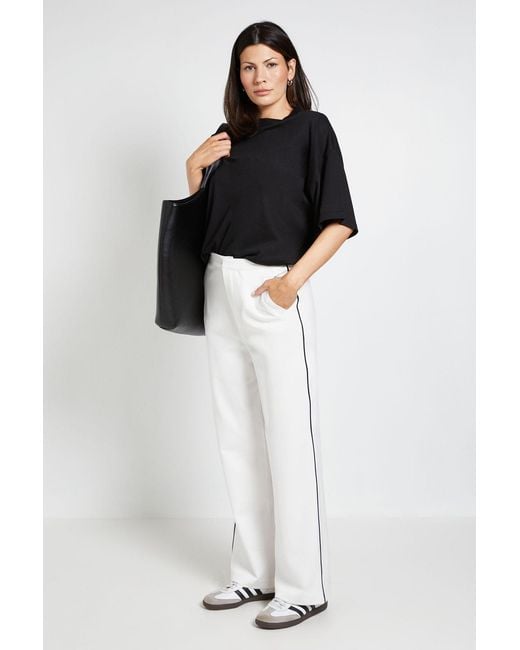 Wallis Black Ponte Side Stripe Trouser