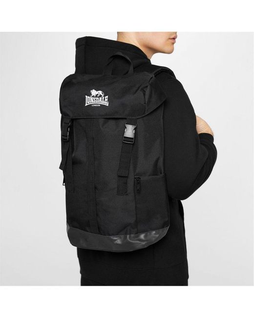 Lonsdale Black Accessories Niagara Backpack for men