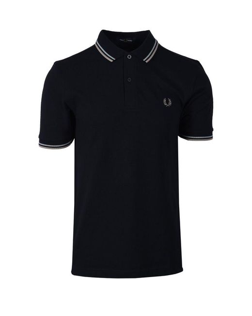 Fred Perry Black Twin Tipped Polo Shirt//Warm for men