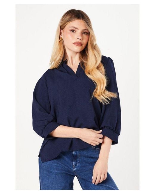 Dorothy Perkins Blue Overhead Shirt