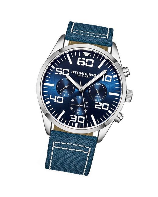 Stuhrling Blue Quartz 42Mm for men