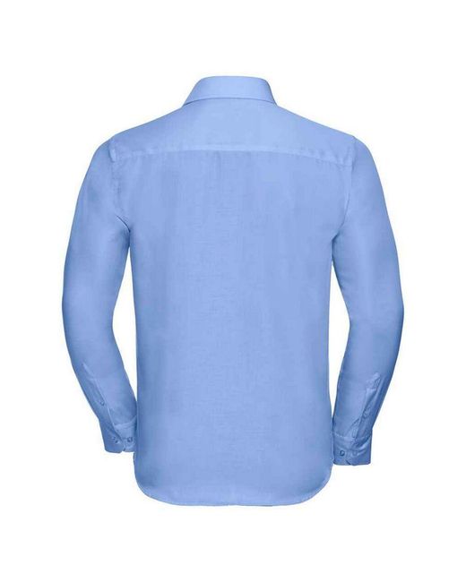 Russell Blue Collection Ultimate Tailored Long-Sleeved Shirt (Bright Sky) for men