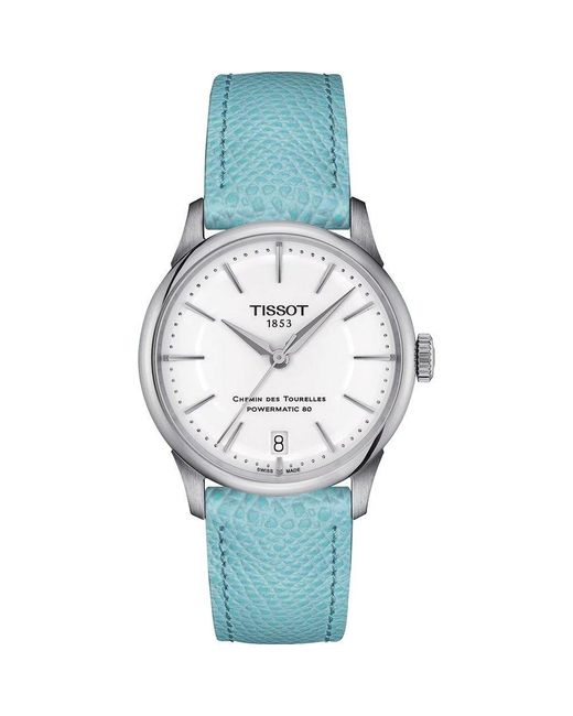 Tissot Metallic T-Classic Chemin Des Tourelles Powermatic 80 Watch T1392071601100 Leather