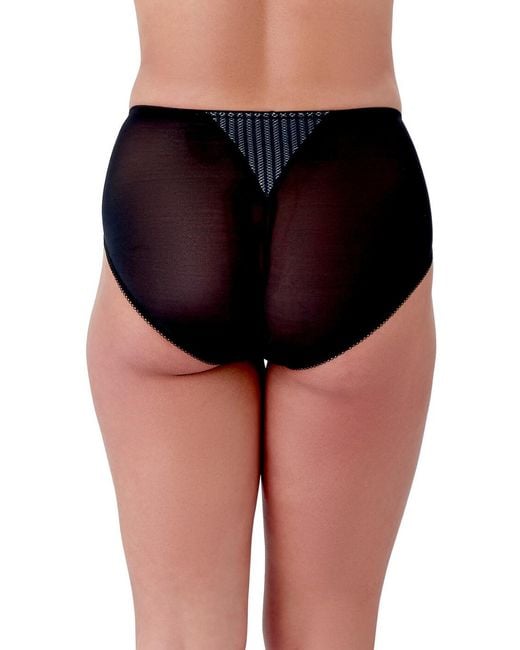 Berlei Black B543 Beauty Stripe Deep Brief