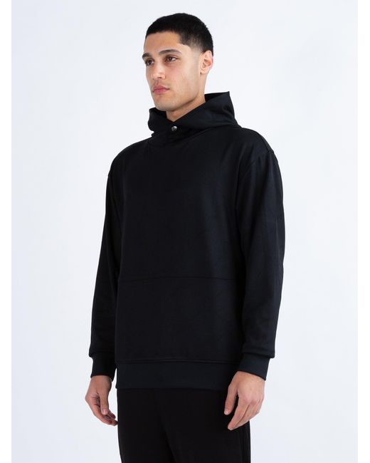 Luke 1977 Black Carter Jacquard Overhead Hoodie for men