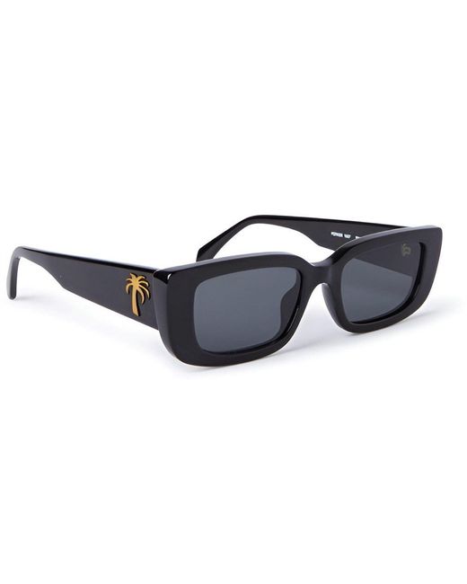 Palm Angels Blue Accessories Yosemite Rectangle Sunglasses for men