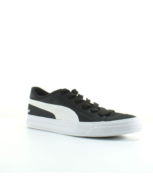 PUMA Black Capri Canvas Lace Up Trainers 369246 01 for men