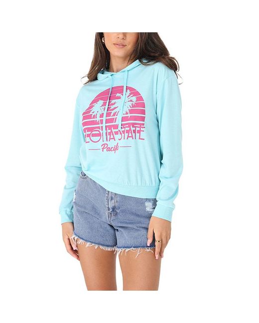 Brave Soul Blue Pullover Hoodie Long Sleeve Tops Hooded Sweatshirt Jumper