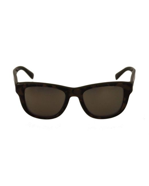 Dolce & Gabbana Brown Mirror Lens Plastic Full Rim Sunglasses for men