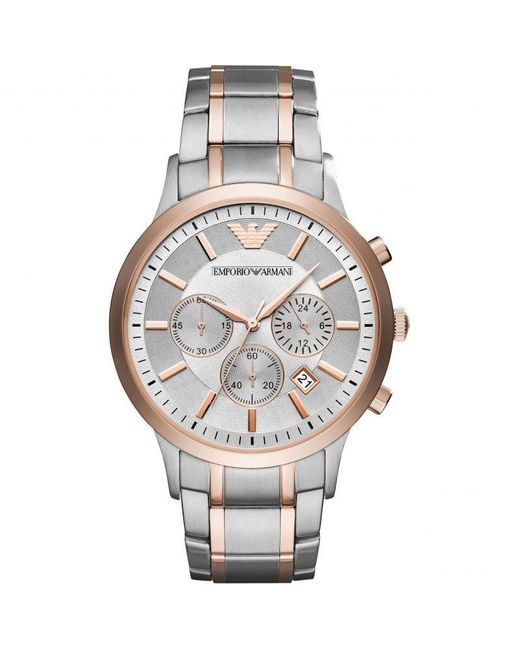Emporio Armani Metallic Chronograph Watch Ar11077 for men