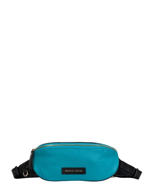 Smith & Canova Blue Nylon Zip Around Bum Bag