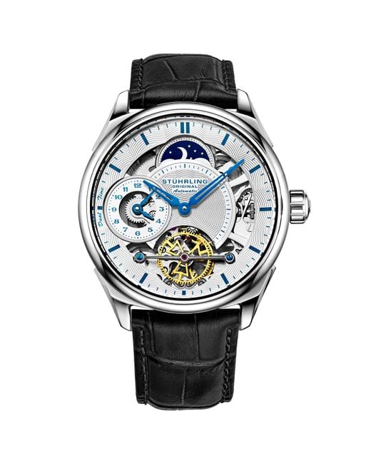 Stuhrling Gray And Presidia Automatic 42Mm Skeleton for men