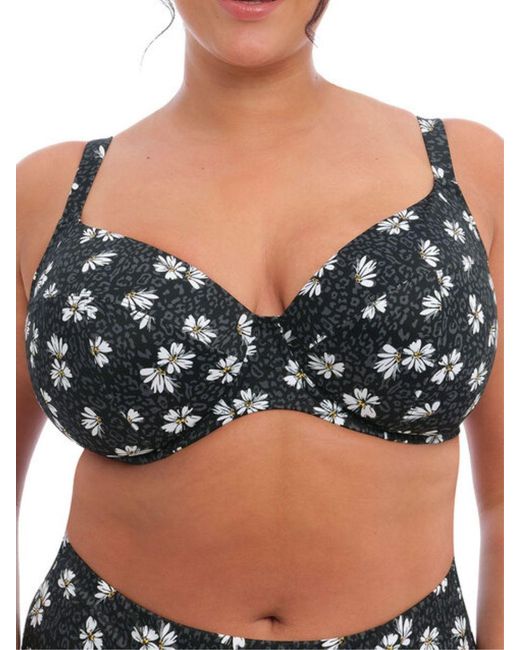 Elomi Black Plain Sailing Plunge Bikini Top