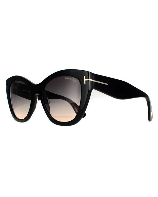 Tom Ford Brown Cat Eye Shiny Smoke Gradient Ft0940 Cara Sunglasses