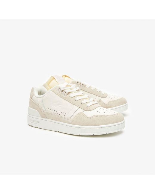 Lacoste White Womenss T-Clip Trainers