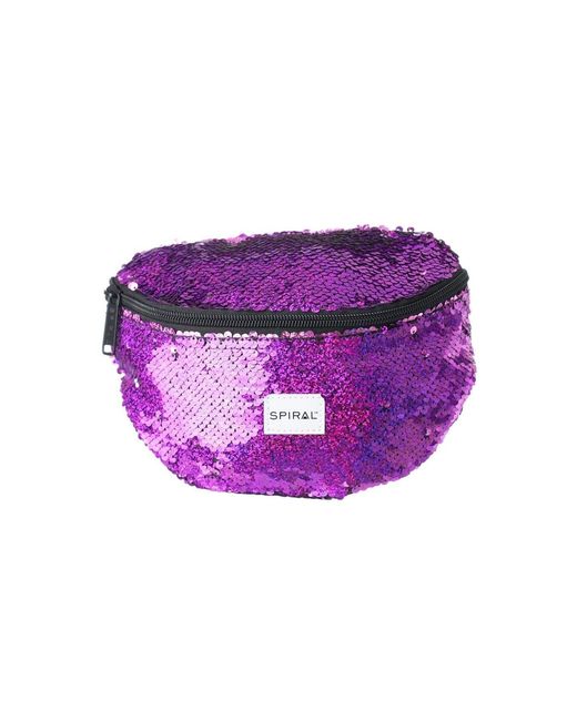 Spiral Purple Accessories Metallic Patterned Sequin Crescent Shape Fanny Pack